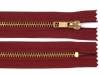 Zip  mosazný 6mm nedělitelný 18cm (jeansový) IVO