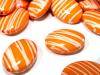 Korálky oválek 20x25mm neprůhledné PROUŽEK plast  500g