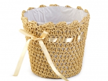 Pletený obal na květináč výška 15 cm