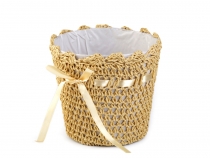 Pletený obal na květináč výška 14 cm