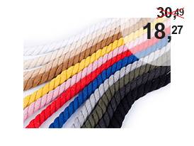 Bavlněná šňůra kroucená Ø12 mm macrame
