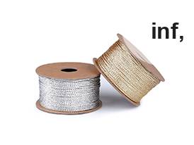 Lurexová šňůrka plochá / provázek šíře 1,2 mm vánoční