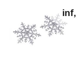 Nažehlovačka vločka s glitry Ø4 cm