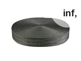 Hladký oboustranný popruh s leskem šíře 32; 38 mm