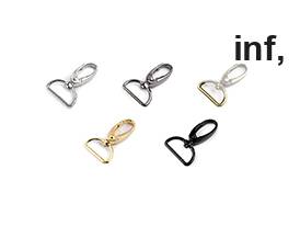 Kovová karabina otočná, průvlek 25 mm