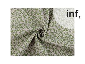 Bavlněná metráž / imitace lnu hrubší, květy