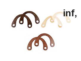 Dřevěná ucha na tašky 15x22 cm s dírami