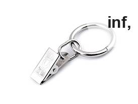 Žabky na záclony a závěsy kovové s kroužkem Ø25 mm