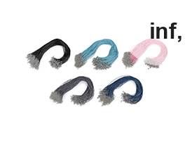 Splétaná šňůrka s karabinkou délka 45 cm