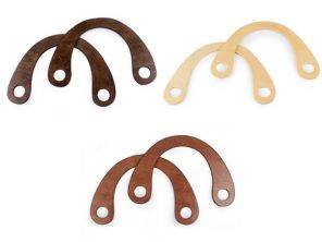 Dřevěná ucha na tašky 15x22 cm s dírami