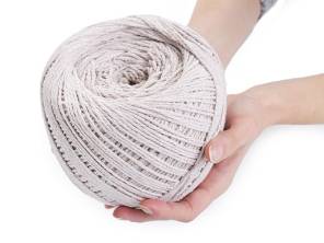 Bavlněná příze macrame Ø2-2,5 mm rozčesávací