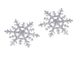 Nažehlovačka vločka s glitry Ø4 cm