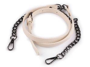 Koženkový popruh / ucho  na kabelku s řetízkem a…