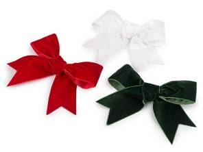 Vánoční mašle sametová 11x9 cm