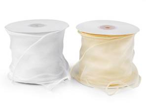 Organzová stuha s perleťovým leskem šíře 10 cm