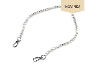 Perlový řetízek / ucho na kabelky a telefony délka 60 cm