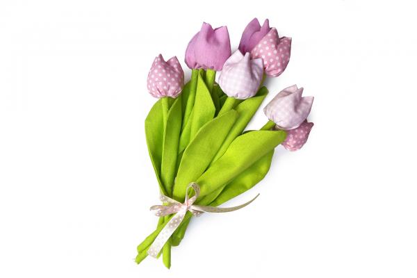 Šité tulipánky