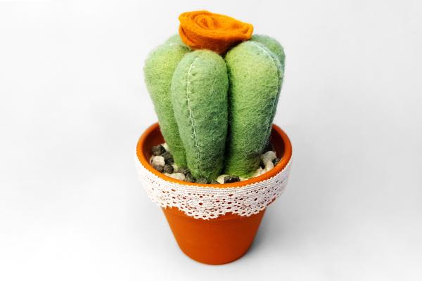 Šité kaktusy - praktický jehelníček i módní dekorace