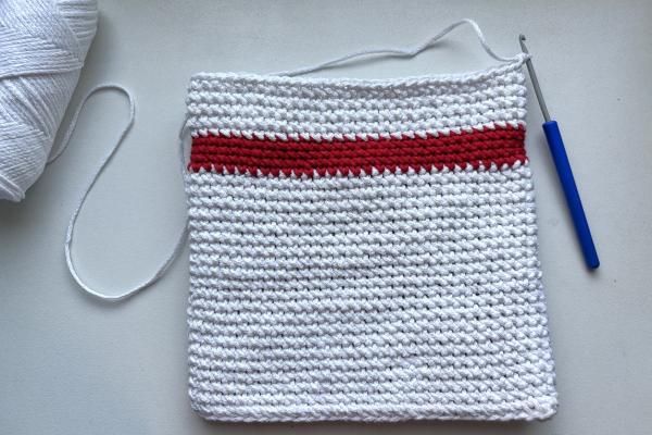 Háčkovaná taška Sněhulák