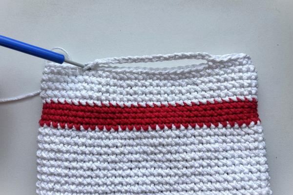 Háčkovaná taška Sněhulák