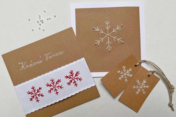 Jak jednoduše vyšít vločku na přání