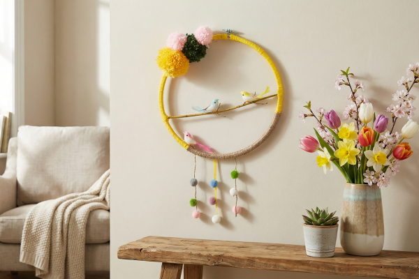 Jak vyrobit veselý věnec s ptáčky