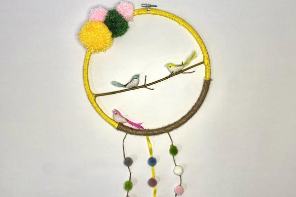 Jak vyrobit veselý věnec s ptáčky