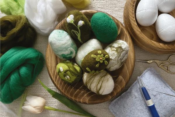 Plstěná velikonoční vajíčka