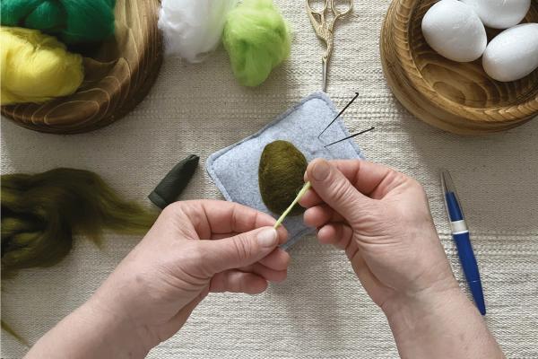 Plstěná velikonoční vajíčka