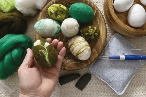 Plstěná velikonoční vajíčka