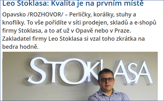 Leo Stoklasa: Kvalita na prvním místě