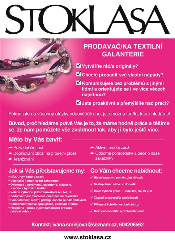 Prodavačka - Zlín