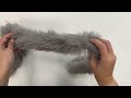Všívací oděvní / dekorační kožešina kulatá šíře 7 cm